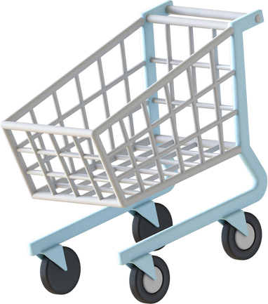 3D Floating Element Shopping Cart